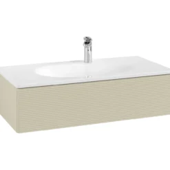 V&b antao servantskap 1 skuff rillet 988x256x493 m/lys silkegrå