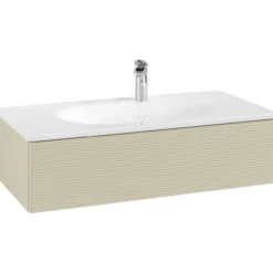 V&b antao servantskap 1 skuff rillet 988x256x493 silkegrå