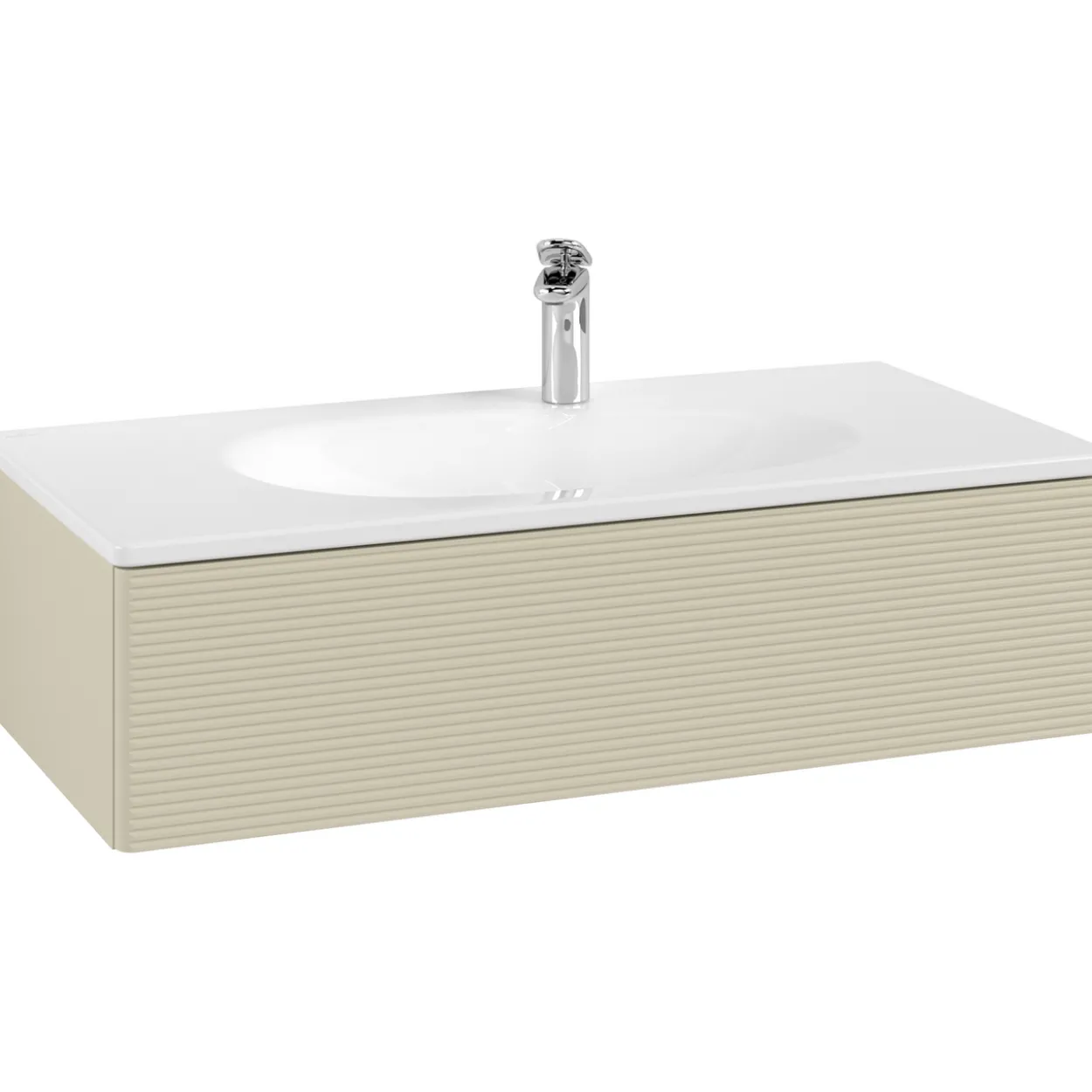 V&b antao servantskap 1 skuff rillet 988x256x493 silkegrå