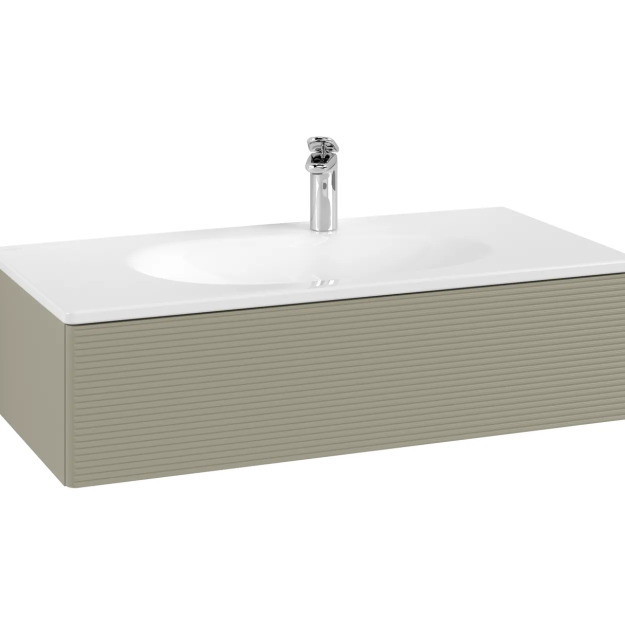 V&b antao servantskap 1 skuff rillet 988x256x493 stengrå