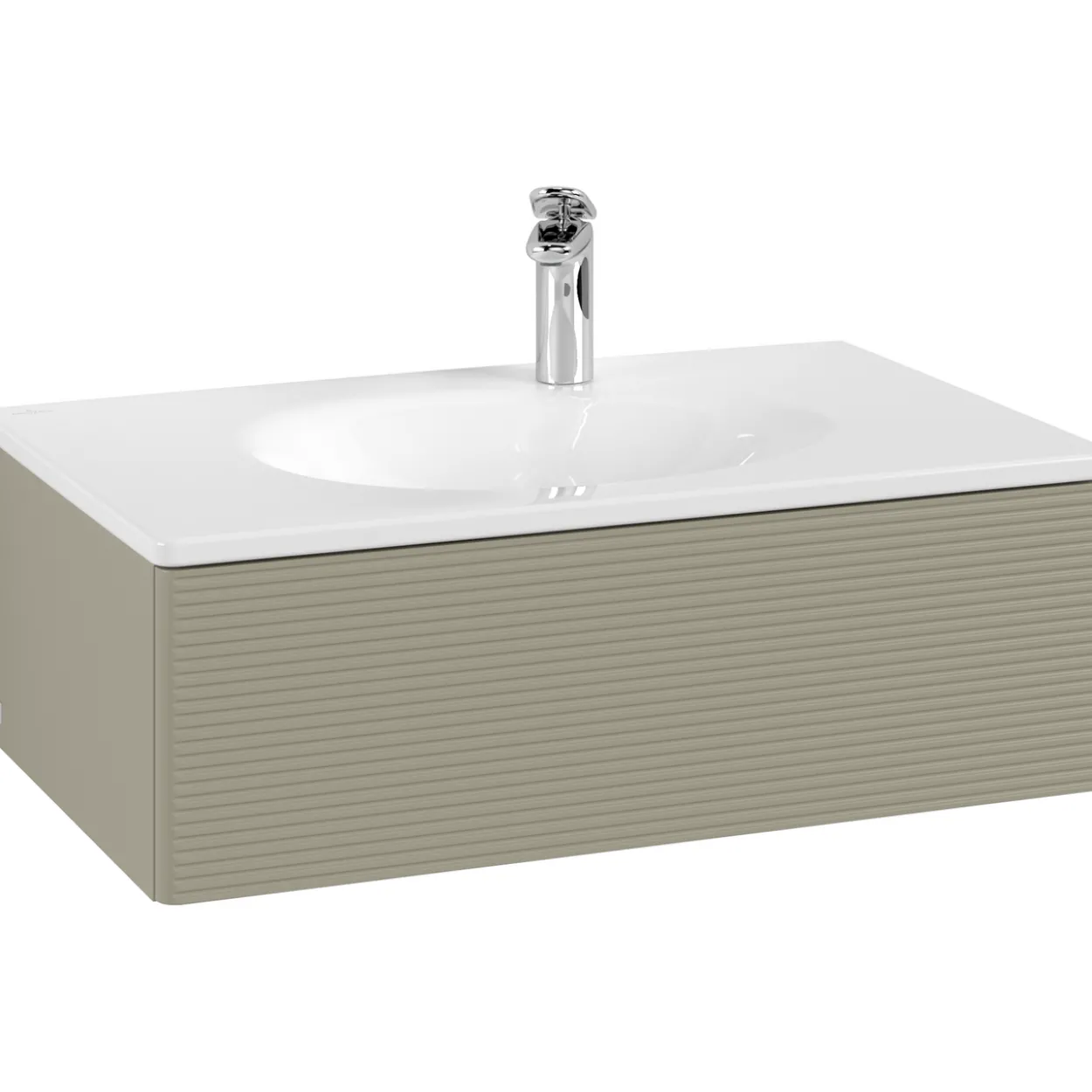 V&b antao servantskap 1 skuff rillet 788x256x496 stengrå