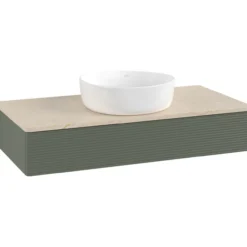 V&b antao servantskap 1 skuff rillet 1000x190x500 u/kranhull grønn/créme