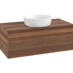 V&b antao servantskap 1 skuff rillet 1000x360x500 u/kranhull valnøtt/valnøtt