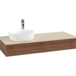 V&b antao servantskap 1 skuff rillet 1200x190x500 venstre m/kranhull valnøtt/créme