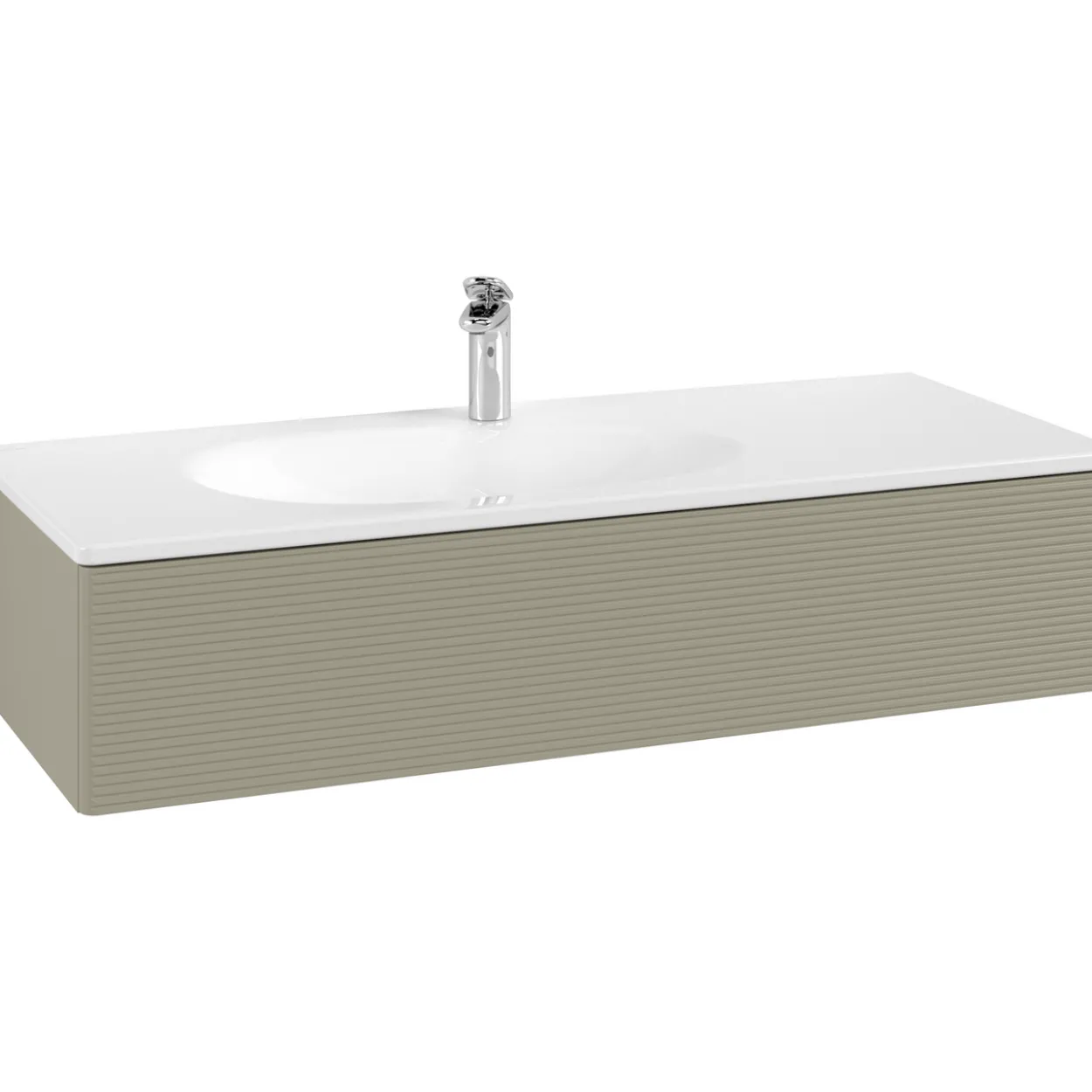 V&b antao servantskap 1 skuff rillet 1188x256x493 venstre m/lys stengrå