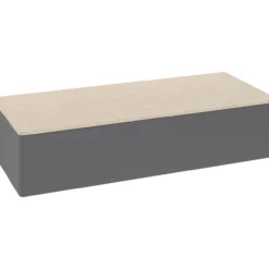 V&b antao sideskap 1 skuff glatt 1200x268x500 antrasitt/créme