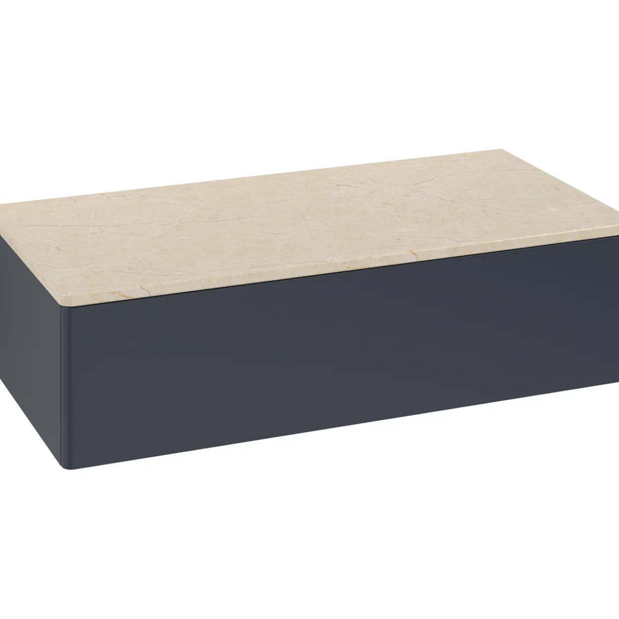V&b antao sideskap 1 skuff glatt 1000x268x500 blå/créme