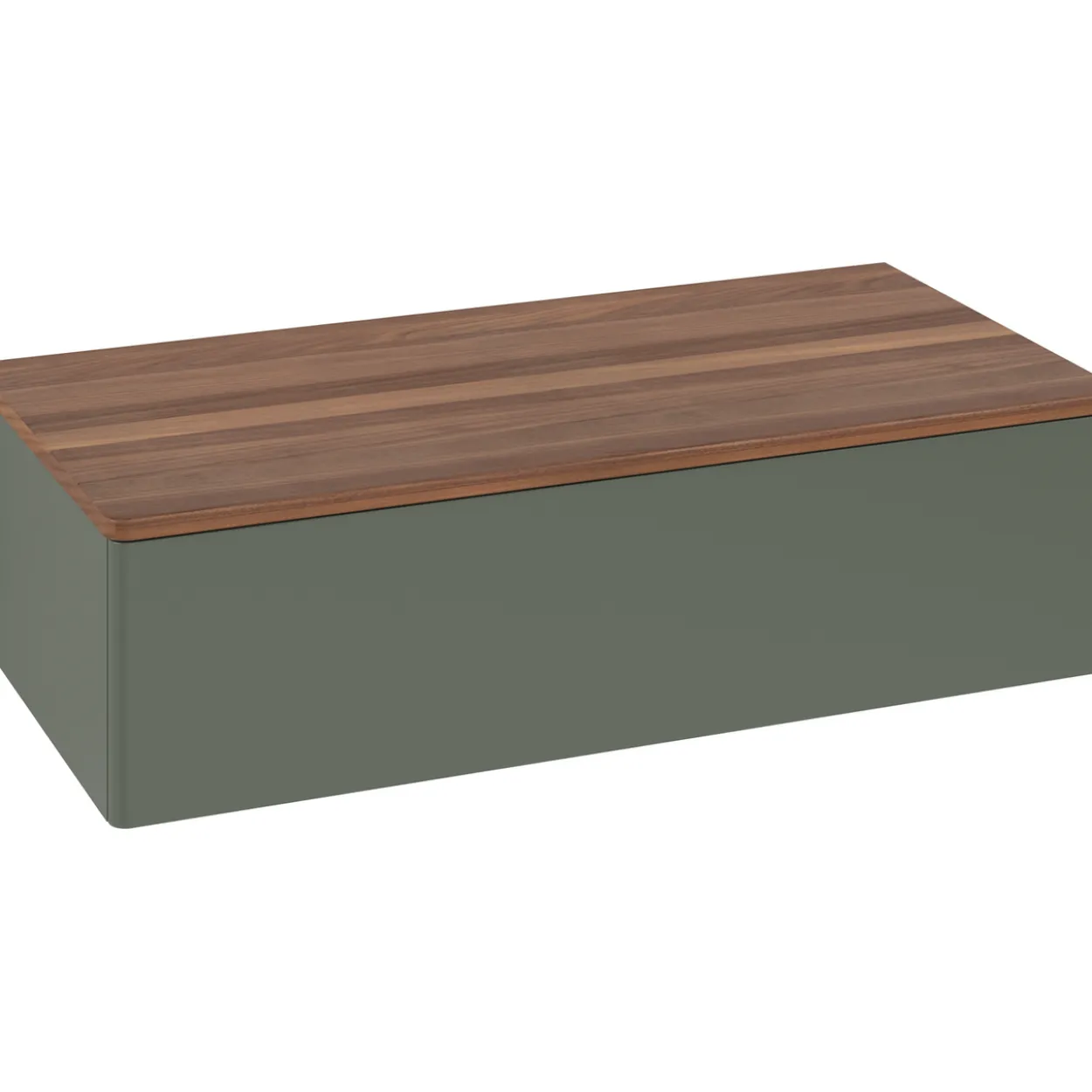 V&b antao sideskap 1 skuff glatt 1000x268x500 grønn/valnøtt