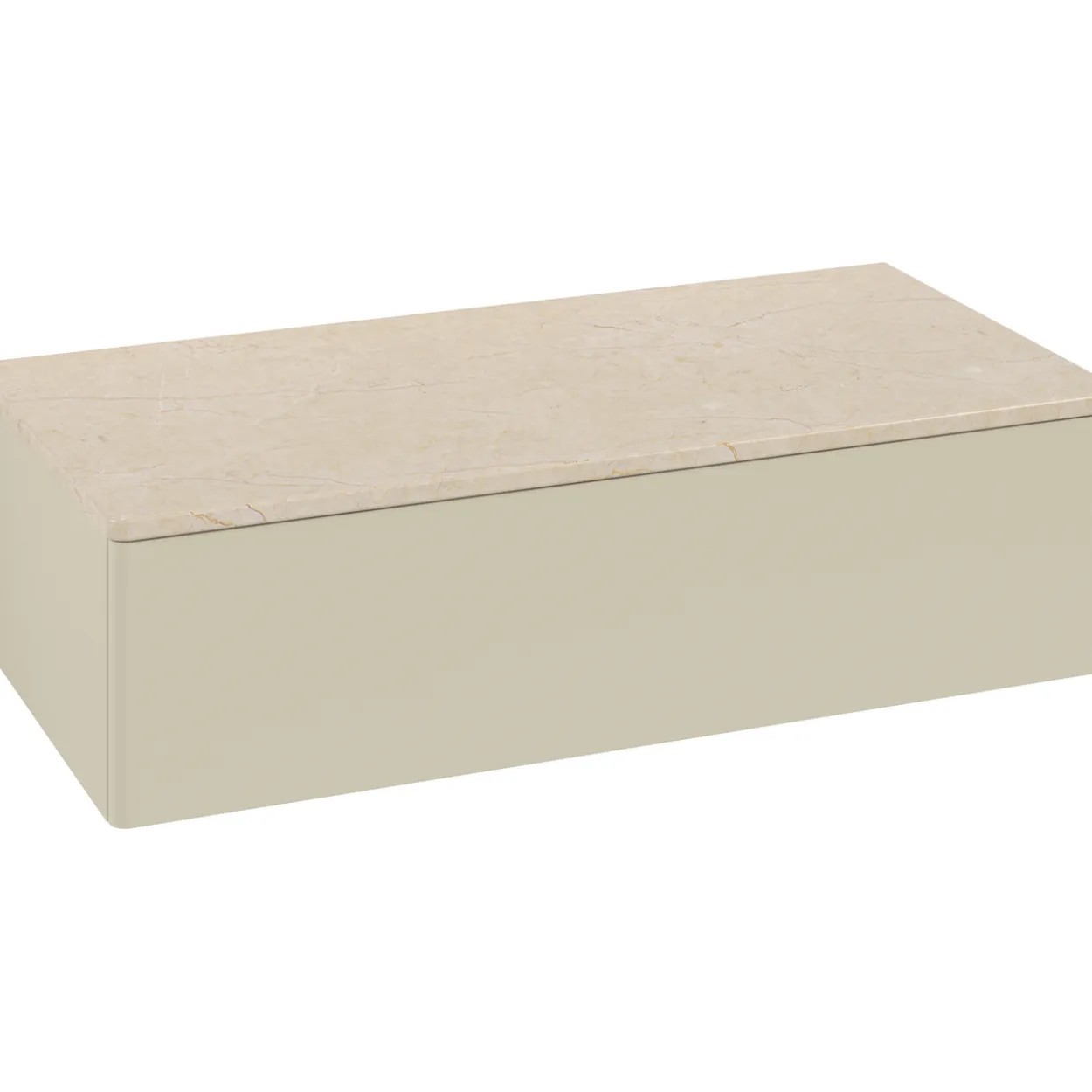 V&b antao sideskap 1 skuff glatt 1000x268x500 silkegrå/créme