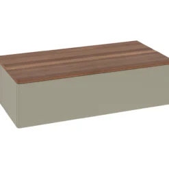 V&b antao sideskap 1 skuff glatt 1000x268x500 stengrå/valnøtt