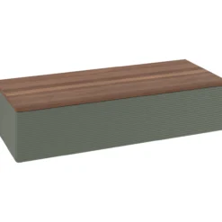 V&b antao sideskap 1 skuff rillet 1200x268x500 grønn/valnøtt