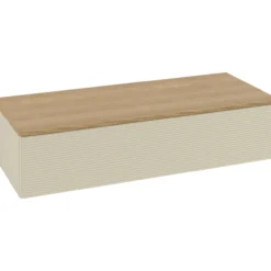 V&b antao sideskap 1 skuff rillet 1200x268x500 silkegrå/eik
