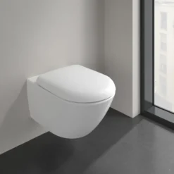 V&b antao veggskål m/åpen spylekant stone white c+