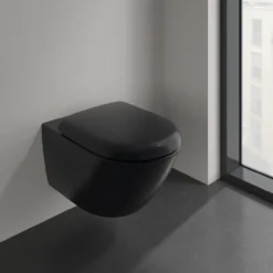 V&b antao veggskål m/åpen spylekant pure black c+