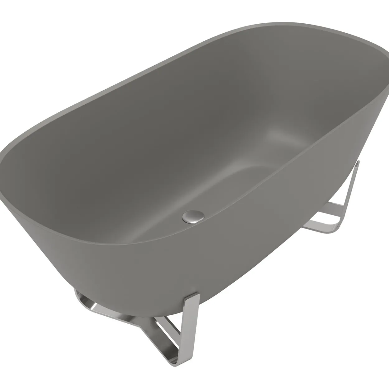 V&b antheus frittstående badekar 155x75 grey