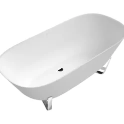 V&b antheus frittstående badekar 175x80 stone white