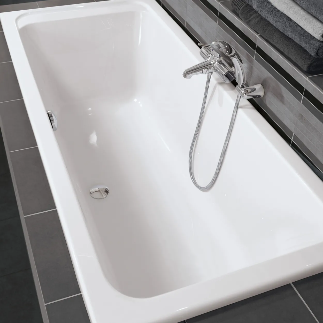 V&b architectura badekar 190x90 for innbygging hvit alpin