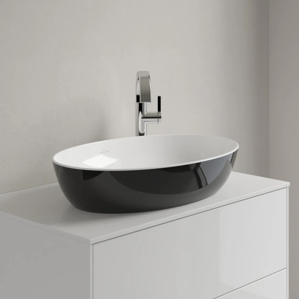 V&b artis servant oval 61x41 coal black
