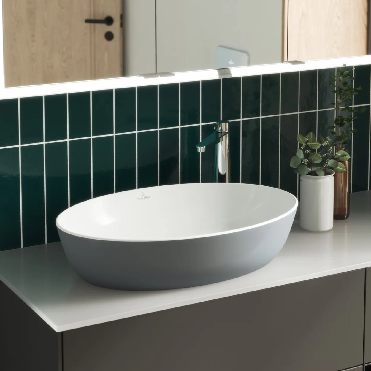 V&b artis servant oval 61x41 french linen