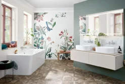 V&b collaro badekar 180x80 back to wall med avløpssett i krom