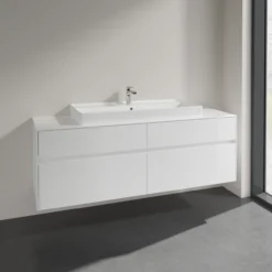 V&b collaro servantskap 160 for servant midt 100 cm m/4 skuffer hvit høyglans