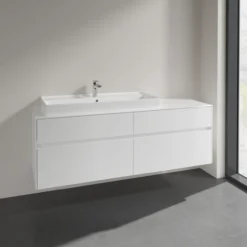 V&b collaro servantskap 160 for servant venstre 100 cm m/4 skuffer hvit høyglans