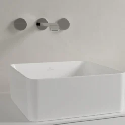V&b collaro servant 38x38, titanceram hvit alpin u/armaturhull og overløp