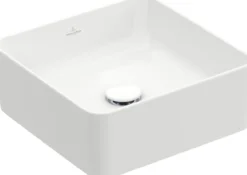 V&b collaro servant 38x38, titanceram hvit alpin u/armaturhull og overløp