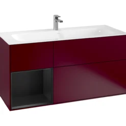V&b finion servantskap 120 peon matt lakk emotion-lys, venstrestilt svart matt hylle