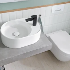 V&b ikke-stengbar bunnventil 1 1/4" stone white