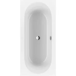 V&b loop & friends oval badekar 180x80 for innbygging hvit alpin