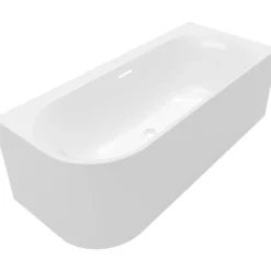 V&b loop & friends oval duo back-to-wall badekar 180x80 høyre stone white