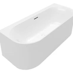V&b loop & friends oval duo back-to-wall badekar 180x80 stone white
