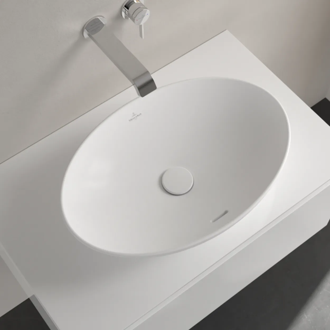 V&b loop & friends oval servant c+ 56x38 stone white