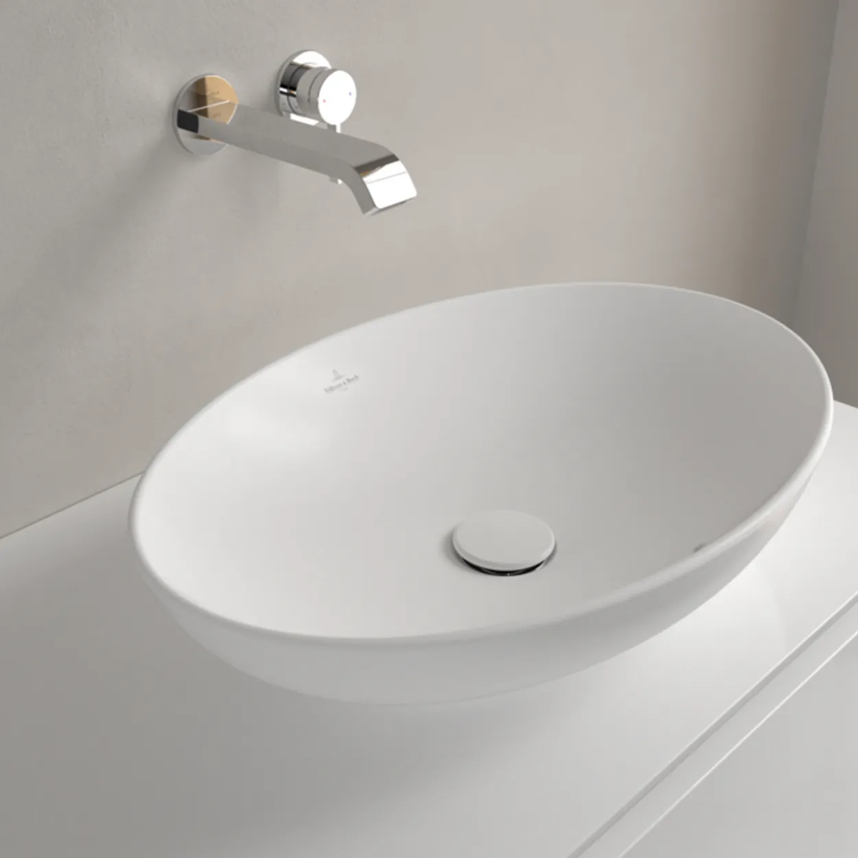V&b loop & friends oval servant c+ 56x38 stone white