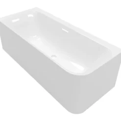 V&b loop & friends square duo back-to-wall badekar 180x80 venstre hvit alpin