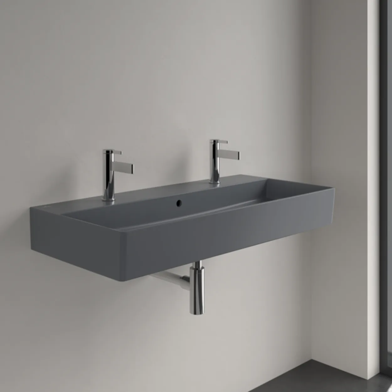 V&b memento 2.0 dobbel servant c+ 100x47 graphite