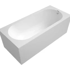V&b oberon badekar 180x80 for innbygging stone white