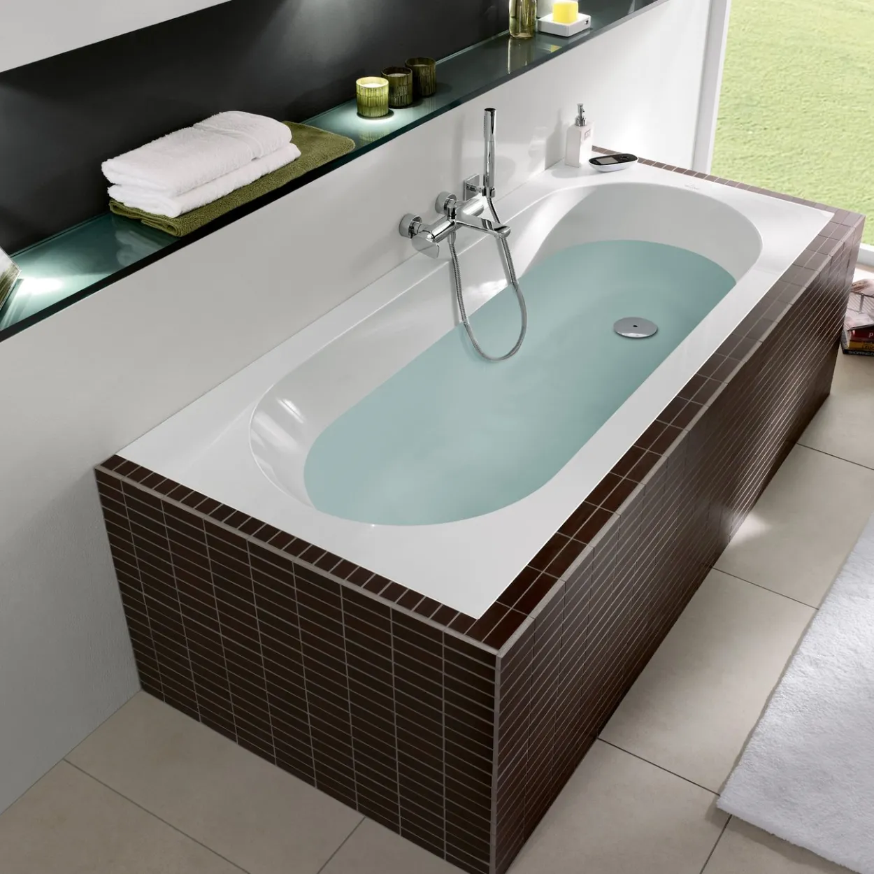 V&b oberon badekar 160x75 for innbygging hvit alpin