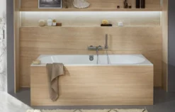 V&b oberon 2.0 badekar 170x75 for innbygging hvit alpin m/avløpssett i hvit/krom
