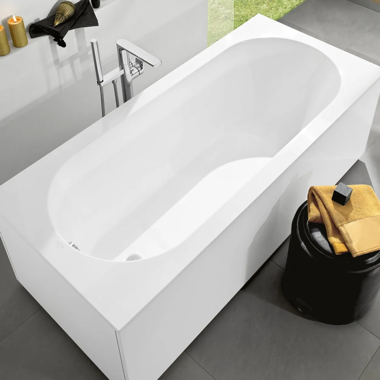 V&b oberon badekar 190x90 for innbygging hvit alpin