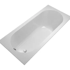 V&b oberon badekar 180x80 for innbygging hvit alpin