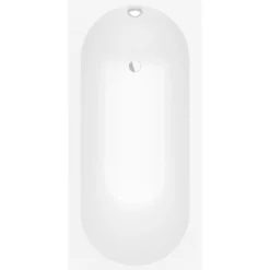 V&b oberon badekar 160x75 for innbygging stone white
