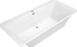 V&b squaro edge 12 badekar 190x90 for innbygging med avløpssett i krom