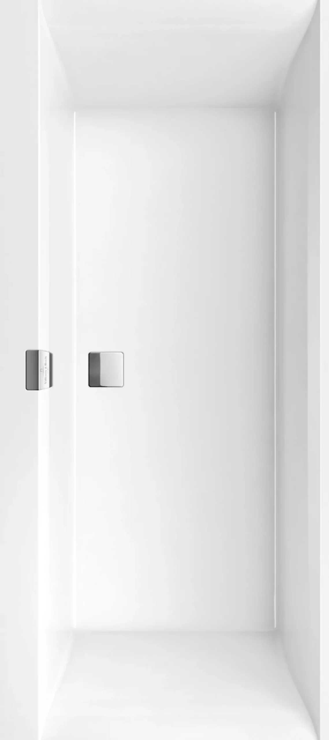 V&b squaro edge 12 badekar 180x80 for innbygging med avløpssett i krom