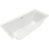 V&b subway 3.0 badekar 180x80 for innbygging stone white m/avløpssett i krom/stone white