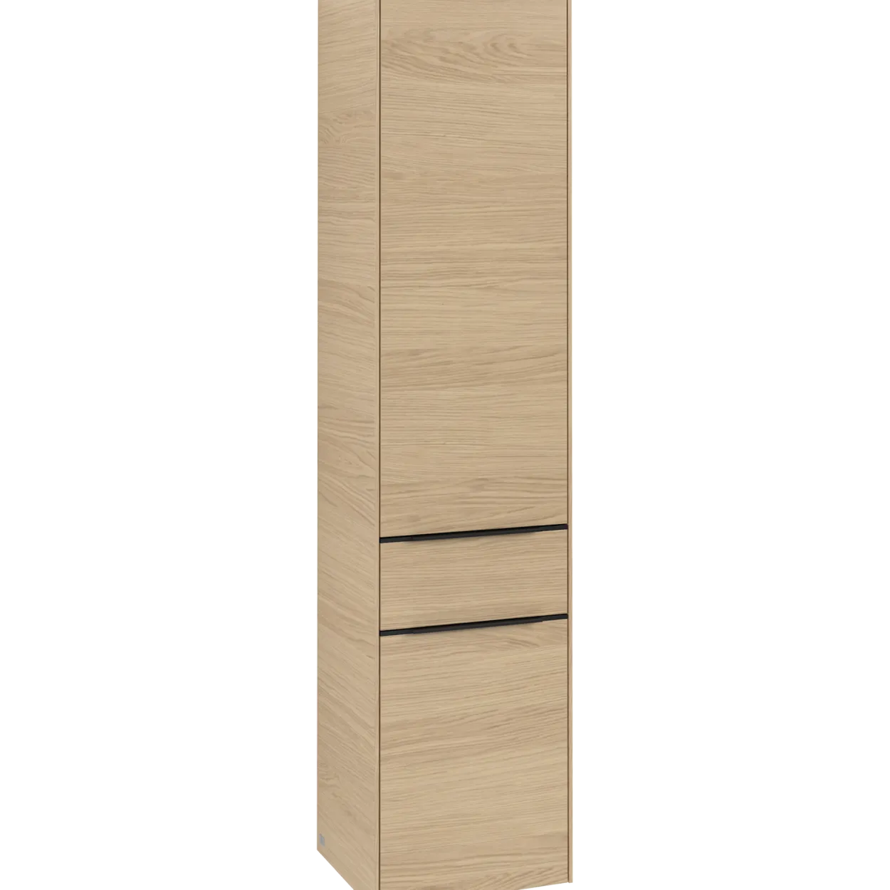 V&b subway 3.0 høyskap 40x171 høyre 2 dører & skuff nordic oak håndtak i volcano black