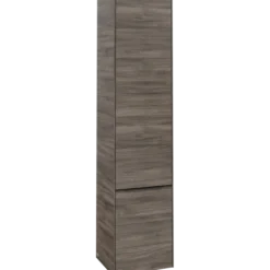 V&b subway 3.0 høyskap 40x171 høyre 2 dører stone oak håndtak i volcano black