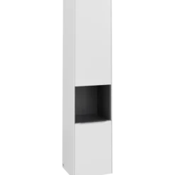 V&b subway 3.0 høyskap 40x171 venstre 2 dører & hylle pure white håndtak i krom