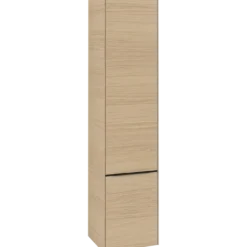 V&b subway 3.0 høyskap 40x171 venstre 2 dører nordic oak håndtak i volcano black